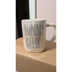 Rae Dunn Bunny Kisses Mug Iridescent Pearly Easter Spring Coffee Cup